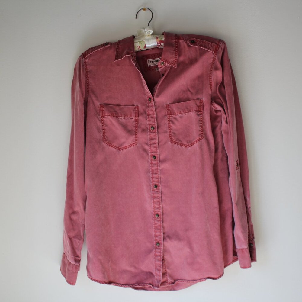 Pink Boyfriend Button Up